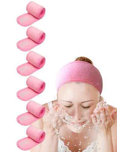Miniatura 10 de EUICAE Diadema de spa, paquete de 5 toallas negras para la cabeza, antideslizantes, elásticas, lavables para maquillaje, lavado facial, tratamiento
