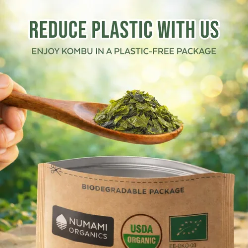 Miniatura 6 de Copos orgánicos de algas kombu - Algas marinas Young Baby cultivadas en el Atlántico Norte, calidad premium liofilizadas para un mayor contenido