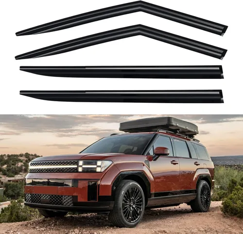 Miniatura 159 de YQAUTEC Viseras de Ventana Protectores de Lluvia para Honda Civic 2022 2023 2024 2025 2026, Deflectores de Viento de Ventilación de Ventana Fuera