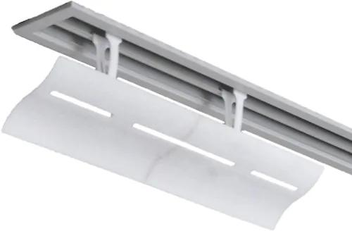 2x Air Wing Slit El deflector de aire acondicionado original para salida tipo línea (difusor lineal) (blanco, 2 alas)