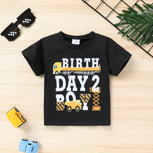 Miniatura 12 de YOUNGER STAR Niños Gris Young Wild Tres Cumpleaños Cuatro Siempre Salvaje Hermano Twin Letra Impresión Camisetas 3T 4T