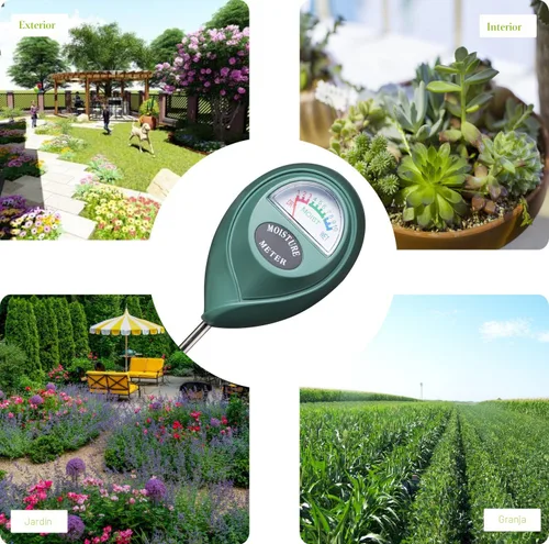 Miniatura 5 de XLUX Medidor de humedad del suelo, monitor de agua, higrómetro para jardinería, agricultura, plantas, no requiere baterías, paquete de 2 Verde 2