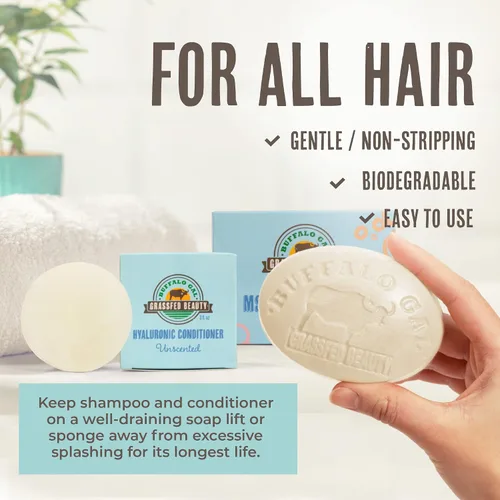Miniatura 6 de MSM + Tallow Shampoo & Conditioner Bar Set – Sin perfume – Sin sulfato – Sistema de cuidado del cabello sin silicona para un cabello suave, liso