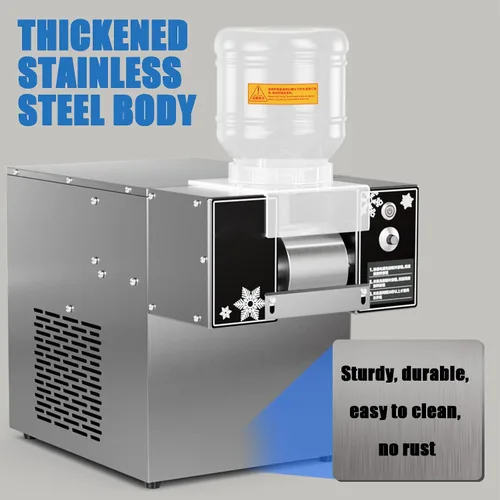 Miniatura 6 de Máquina de afeitar de hielo eléctrica comercial Máquina de afeitar de hielo de copo de nieve trituradora de hielo Afeitadora Compresor de calidad