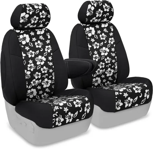 Miniatura 43 de Coverking Custom Fit Center 50/50 - Funda de asiento de cubo para modelos seleccionados Chevrolet Suburban 1500/2500, neopreno (negro)