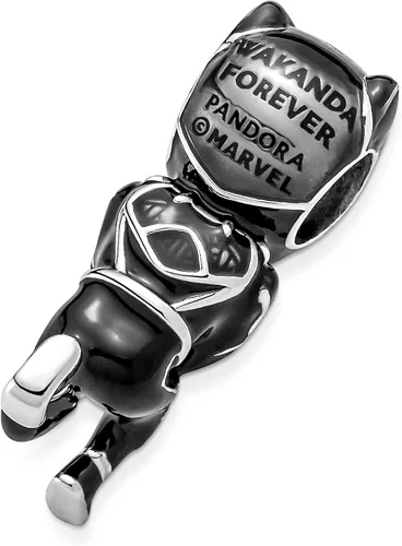 Miniatura 4 de PANDORA 790783C01 Marvel The Avengers Black Panther Charm Plata esterlina No es una piedra preciosa