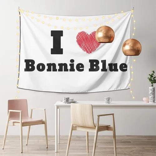 Miniatura 2 de LIFANGMI I Love Bonnie Blue Tapestry Wall Hanging 60x40 Inch Bedroom Living Room Dormitory Home Decoration Wall Tapestry