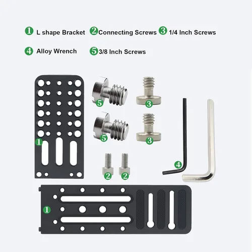 Miniatura 4 de Soporte para cámara L, soporte vertical universal para cámara, trípode de conmutación horizontal, placa de liberación rápida compatible con Canon