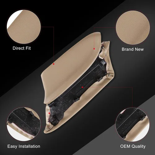 Miniatura 2 de cciyu Paneles de puerta delantera, reposabrazos beige de repuesto para Honda 2008-2012 para Honda para Accord, 1 par (izquierdo + derecho)