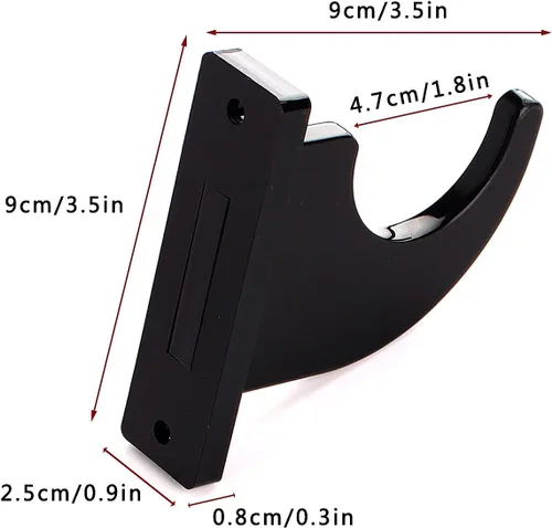 Miniatura 4 de Soporte de pared para sable de luz, paquete de 2 espadas Katana Samurai de acrílico negro, soporte de sable de luz para pared, pantalla horizontal