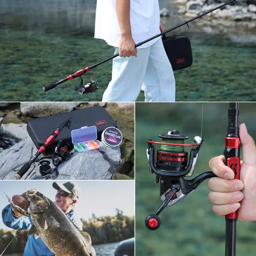 Miniatura 6 de Sougayilang Telescopic Fishing Pole with Spinning Reel Portable Fishing Rod Reel Combos