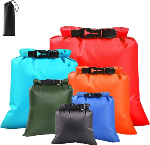 Miniatura 16 de 6 bolsas secas impermeables, bolsas secas ligeras para kayak, impermeables, bolsa impermeable al aire libre para kayak, senderismo, canotaje, 6