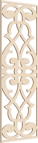 Miniatura 145 de 9 3/8"W x 24 3/8"H x 1/4"T Bellaire Decorativos Paneles de pared de madera calado, abedul