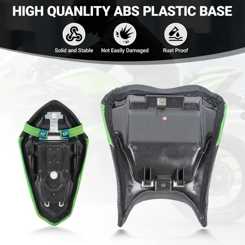 Miniatura 6 de Almohadilla de Asiento para Motocicleta Delantero Conductor Trasero Pasajero para Kawasaki Ninja400 Z400 2018 2019 2020 2021 2022 2023 2024 2025