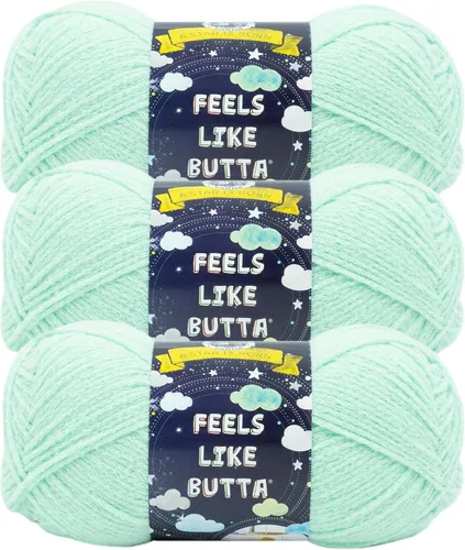 Miniatura 42 de Lion Brand Yarn - Hilo Feels Like Butta, hilo aterciopelado suave para tejer y hacer ganchillo, paquete de 1, Negro