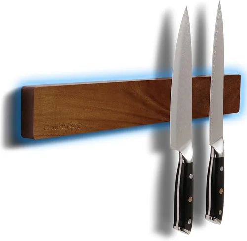 Miniatura 11 de Gourmetop Soporte magnético para cuchillos de pared de 12 pulgadas, tira magnética para cuchillos sin taladrar, soporte magnético de madera