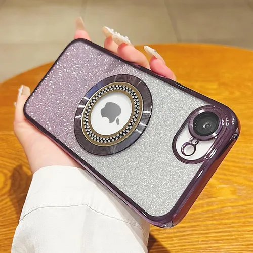 Miniatura 311 de Misscase Funda magnética con purpurina para iPhone 11 compatible con MagSafe, protección completa, delgada, a prueba de golpes, antiarañazos