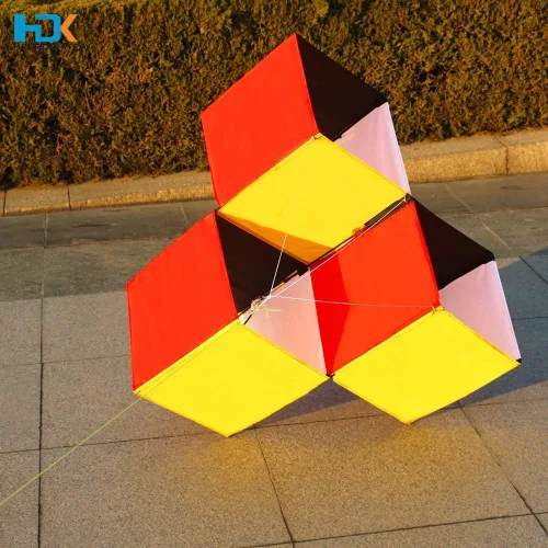 Miniatura 5 de HENGDA KITE para adultos, caja de cubo mágico 3D, cometa de una sola línea, volar, juguetes al aire libre, playa, parque