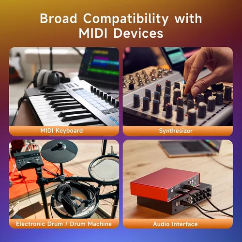 Miniatura 4 de Cable Matters Paquete de 2 cables MIDI DIN de 5 pines, cable MIDI de 5 pines - 3 pies