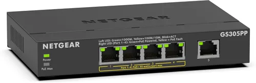 Miniatura 13 de NETGEAR Switch Essentials no administrado PoE+ Gigabit Ethernet de 8 puertos (GS308PP) – con 8 x PoE+ @ 83W, montaje en escritorio o pared