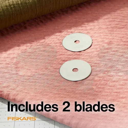 Miniatura 4 de Fiskars. Cuchillas giratorias de 45 mm. 2 por paquete. Cuchillas de repuesto para cortadoras giratorias. Corte de precisión para acolchados