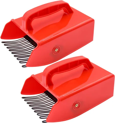 Miniatura 7 de 1 paquete de recolector de bayas, recolectores de bayas y rastrillos con peine metálico y mango ergonómico para una recolección de bayas más fácil