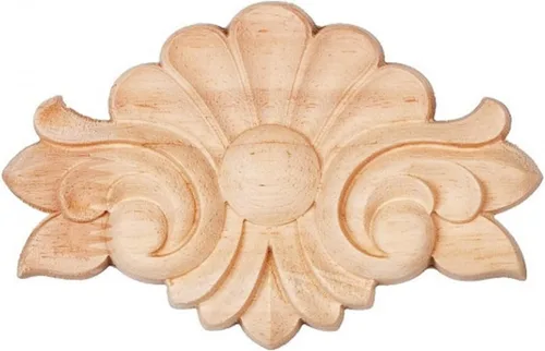 Miniatura 30 de Apliques de madera - Onlays tallados a mano (sin pintar) para puerta, pared, gabinete, chimenea y armario