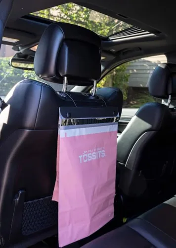 Miniatura 8 de Tossits Bolsas de basura desechables recicladas para automóvil, a prueba de fugas, a prueba de olores, bolsas de basura colgantes para automóvil