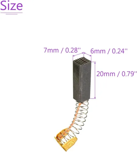 Miniatura 4 de DMiotech Paquete de 4 cepillos de carbono de 0.787 in x 0.276 in x 0.236 in para motor eléctrico