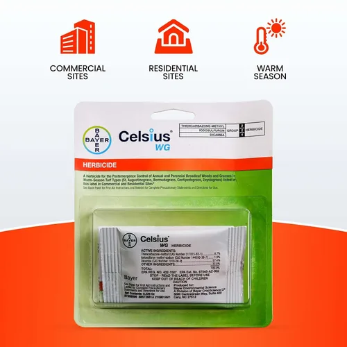 Miniatura 8 de Eliminador de malezas antes y posteriores al césped - Celsius - WG - 0.226 oz - Control de malezas de hoja ancha - Tratamiento de césped - Mata