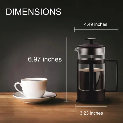 Miniatura 3 de Fino Cafetera de prensa francesa, prepara hasta 3 porciones, 12 onzas