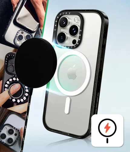 Miniatura 6 de Funda Impact de CASETiFY para iPhone 13 Pro Max con Magsafe - Estuche Claro Cuento de Invierno - Claro Negro Estuche transparente Winter Tale