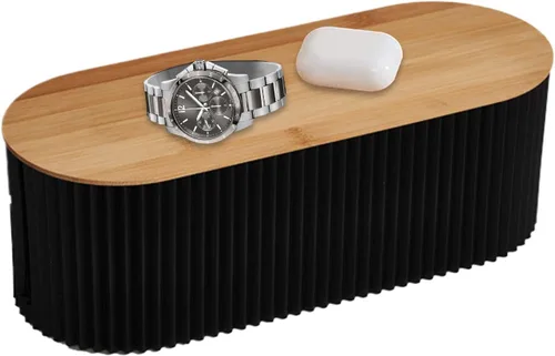 Miniatura 8 de Caja de organización de cables con tapa de madera Caja organizadora de cables grande para ocultar la regleta de alimentación y debajo