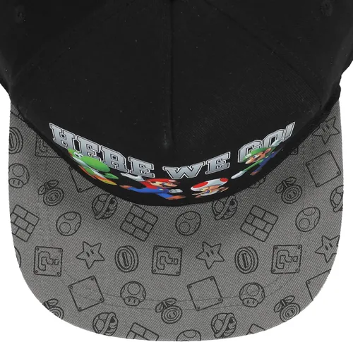 Miniatura 4 de Super Mario Bros Here We Go - Gorra negra para niño, Negro
