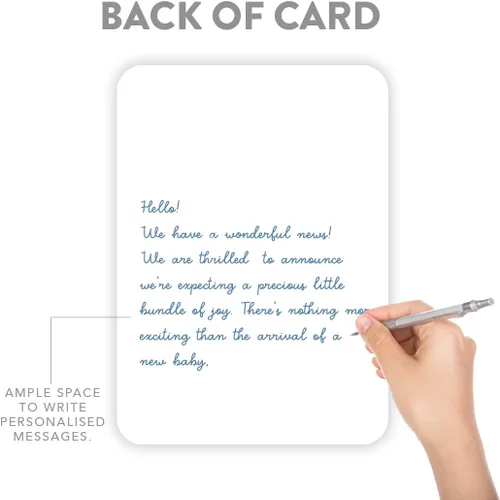 Miniatura 4 de Andaz Press Tarjetas de anuncios de embarazo personalizadas con sobres, Baby Is On The Way Ideas personalizadas para revelar ideas de anuncio de El