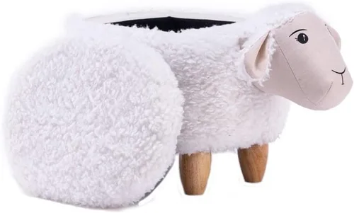Miniatura 13 de Home 2 Office Harry The Cow Otomana con almacenamiento para decoración de dormitorio, sala de juegos o sala de recreación, mueble suave