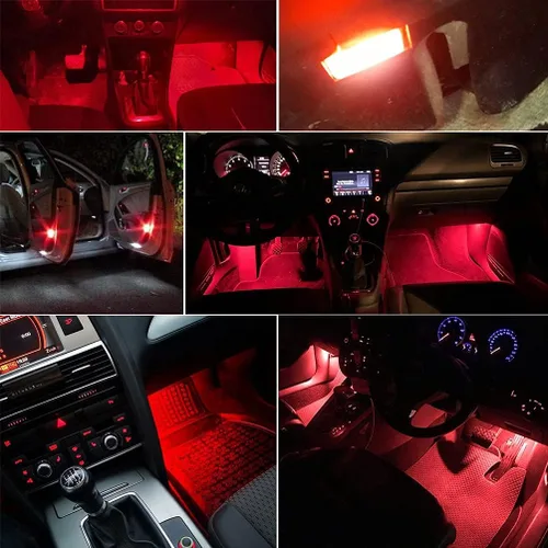 Miniatura 6 de Golf GTI MK5 MK6 Lámpara de Cortesía LED Interior para VW Touareg Eos Passat B5 B6 CC Golf 4/5/6 Sharan Beetle Caja de Guantes Roja Lámparas de Pie