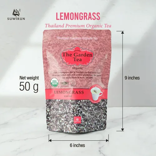 Miniatura 10 de Suwirun Té orgánico de citronela, 25 bolsas, producto de Tailandia, té de hierbas cítrico y refrescante, sin cafeína, sin calorías, alivia