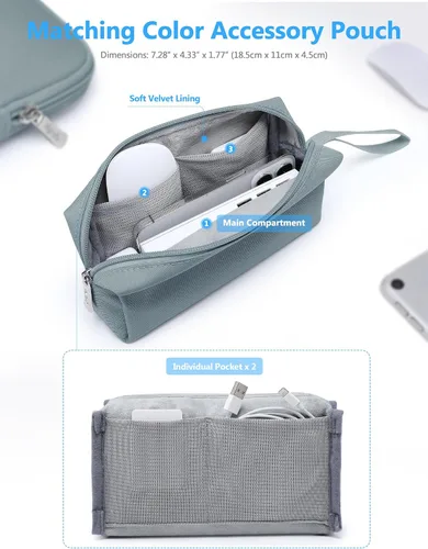 Miniatura 5 de HYZUO Juego de bolsas para laptop de 13 pulgadas para MacBook Air 13 M5/M4/M3/M2/M1 A3449 2026-2018, MacBook Neo 2026 A3404 de 13 pulgadas, MacBook