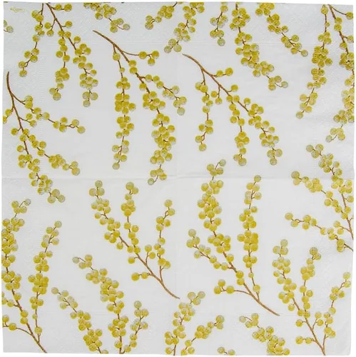 Miniatura 7 de Entertaining with Caspari Berry Branches - Servilletas de papel para cóctel, color blanco y dorado, paquete de 20