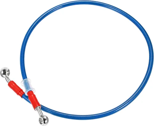 X AUTOHAUX 31.5 in 31.5 "Longitud 0.394 in ID motocicleta freno hidráulico manguera tubo tubo 28° 0° acero inoxidable trenzado cable para ATV