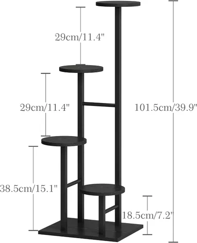 Miniatura 8 de Soporte para plantas de 5 niveles para interiores, estante esquinero para plantas, organizador de estantes para plantas, soporte de flores