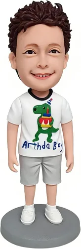 Miniatura 3 de mydedor Figuras personalizadas de Bobble Heads, golfista masculino con figuras de camiseta negra, muñeca personalizada, hecha a mano, regalo