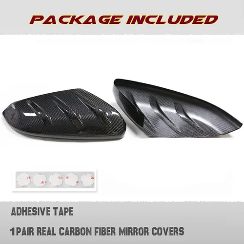 Miniatura 6 de Tapas de espejo para Honda Civic de 10ª generación 2016-2021 Sedan Coupe Hatchback Crider Envix de fibra de carbono real, estilo Mugen, puerta