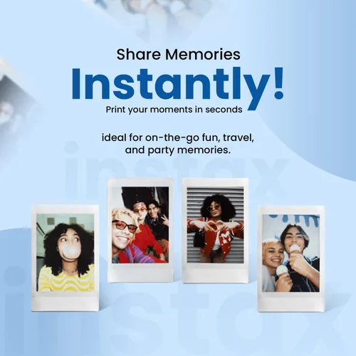Miniatura 3 de Fujifilm Película instantánea Instax Mini, 40 disparos (10 hojas x 4) – Captura recuerdos en cualquier momento y en cualquier lugar + paño
