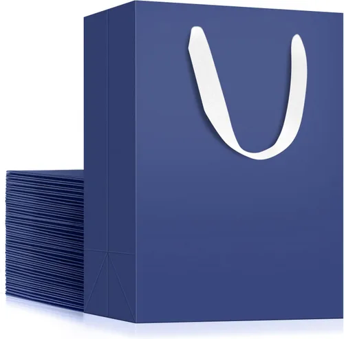 Miniatura 37 de EUSOAR Bolsas de compras de papel con asas, paquete de 25 bolsas pequeñas de papel kraft de 5.9 x 2.3 x 7.8 pulgadas, bolsa de mercancía