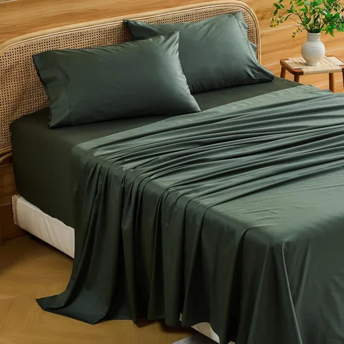 Miniatura 10 de Bedlifes Sábanas de algodón egipcio de 1000 hilos, tamaño Queen, 4 piezas con bolsillo profundo de 16 pulgadas, ropa de cama ultrasuave refrescante