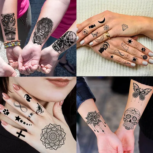 Miniatura 6 de VANTATY - Tatuajes temporales, diseño de flor 011