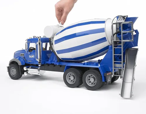 Miniatura 5 de Camión Mack mezclador de cemento y granito marca Bruder