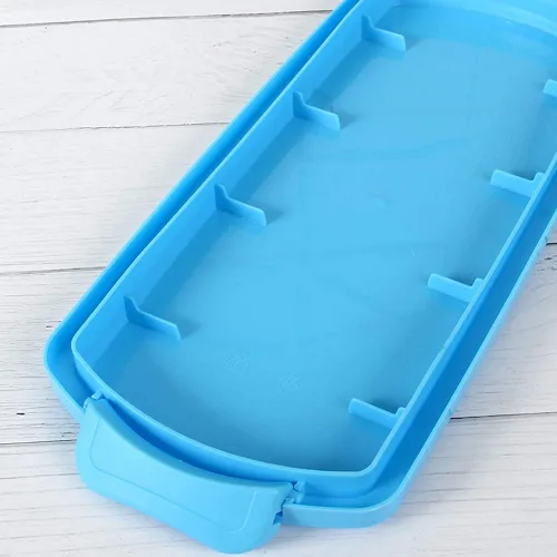 Miniatura 6 de Panera portátil con asa, contenedor de plástico rectangular para almacenamiento de alimentos, cúpula translúcida de 13 pulgadas para pasteles
